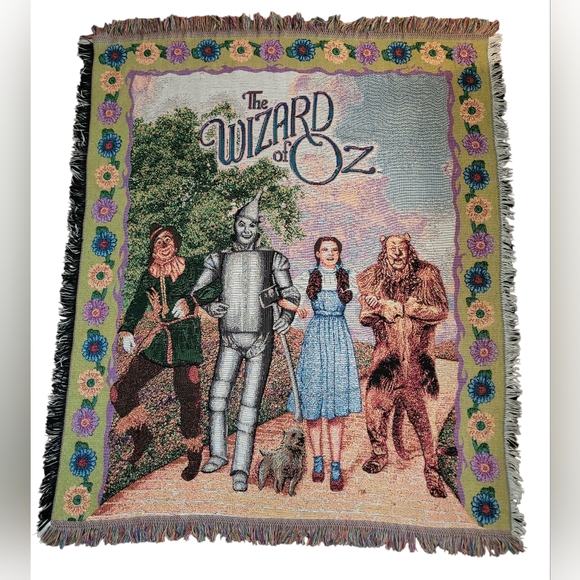 Vintage Other - Vintage The Wizard of Oz Tapestry Woven Throw Blanket 2002 Mohawk Home 50"×60"